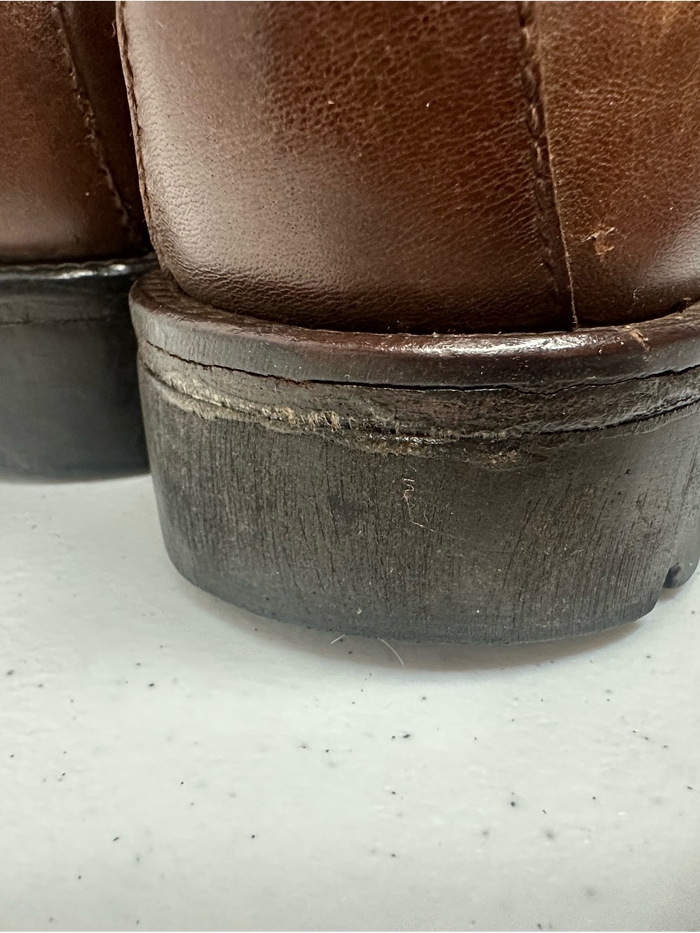 Cole Haan Women’s Brown Leather Shearling Lined Pull-On Boots Size 9B Lug Sole - Picture 9 of 9
